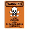 Signmission Safety Sign, OSHA WARNING, 24" Height, Poison Lead Work, Portrait OS-WS-D-1824-V-13443